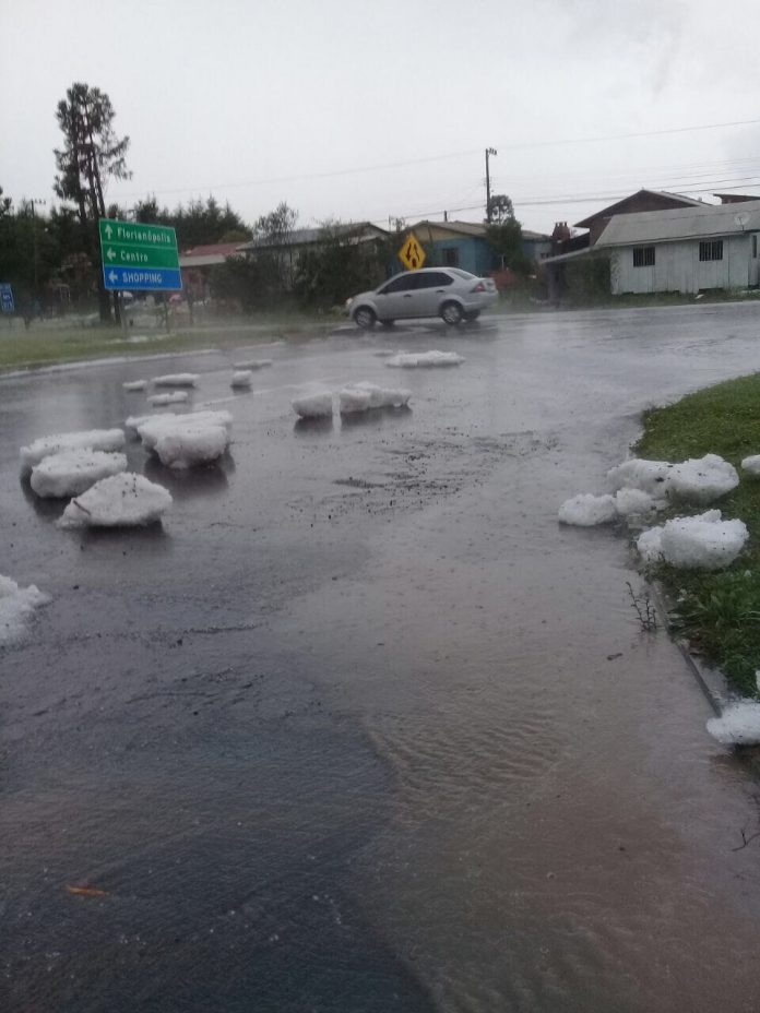 Chuva De Granizo Atinge Lages Nesta Sexta Feira