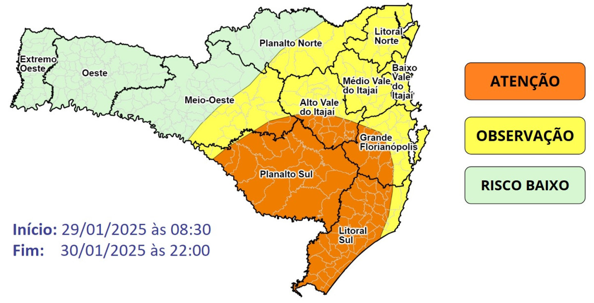 Defesa Civil Alerta Para Risco De Chuva Intensa Em Brusque A Partir