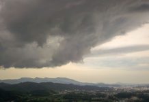 Nuvens de temporais em Brusque