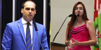 Eduardo Bolsonaro e Ana Campagnolo devem visitar Brusque em março