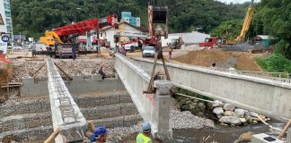 ponte guarani brusque obra
