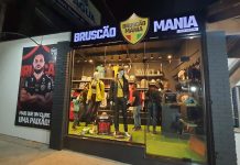 Brusque Bruscão Mania loja oficial camisa produtos torcida inauguração