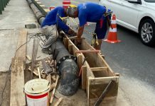 Samae conclui instalação da nova adutora na ponte do Santos Dumont