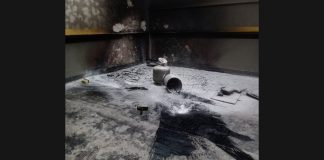 Aplicação de manta asfáltica causa incêndio em garagem de edifício em Itajaí