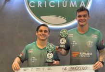 Brusque Juninho Heil Amendoim campeões Arena Criciúma futevôlei