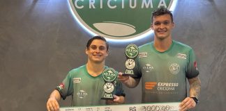 Brusque Juninho Heil Amendoim campeões Arena Criciúma futevôlei