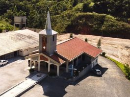 Capela Sagrado Coração de Jesus no bairro Planície Alta em Guabiruba