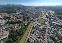 obras na rodovia Antônio Heil