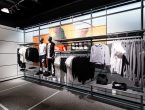 [Sportswear displayed in a store]