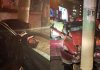 Três pessoas ficam ferida após carro bater contra poste em Brusque