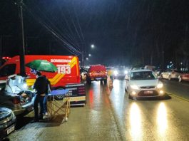 Mulher é atropelada em Gaspar e sofre ferimentos na coluna